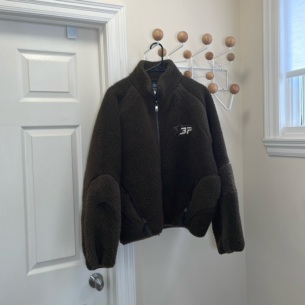 Broken Planet - Polar Fleece Zip Up Jacket - Brown - M